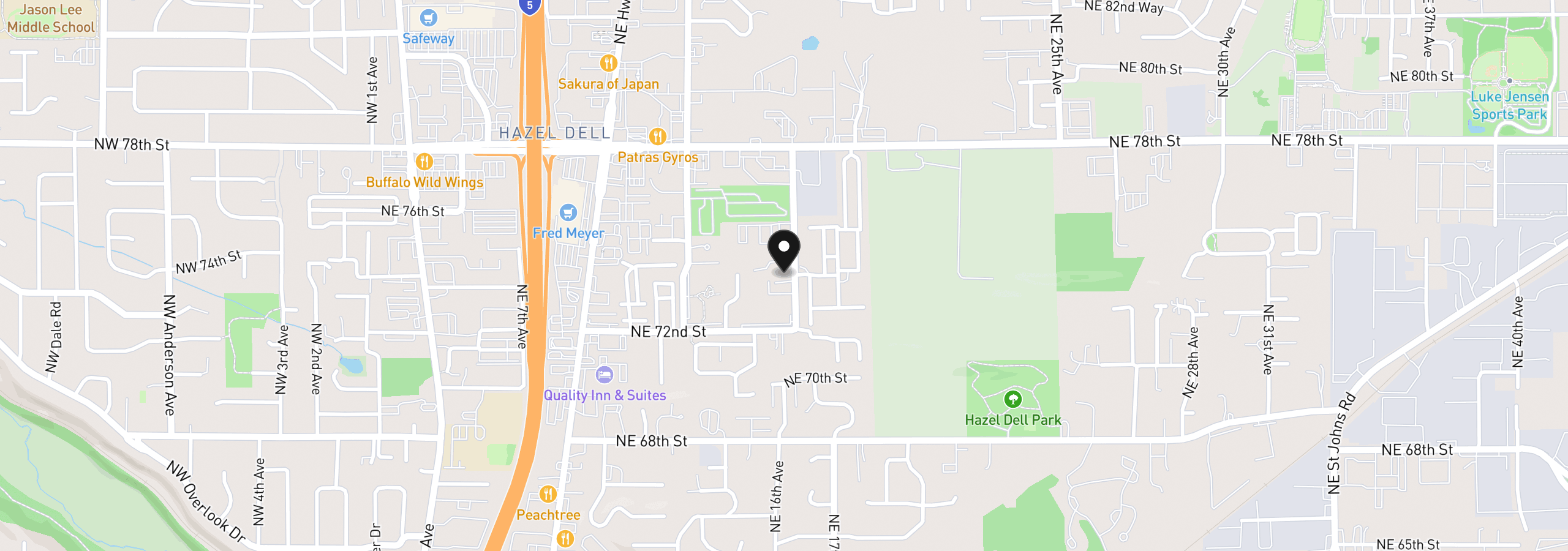 Map showing the location of 7310 NE 16th Ave 401, Vancouver, Wa 98665