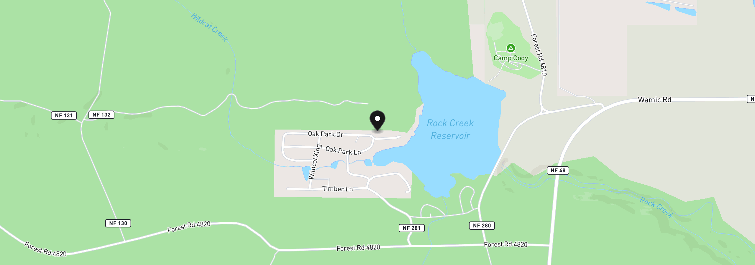 Map showing the location of 333 Oak Park Dr, Tygh Valley, OR 97063