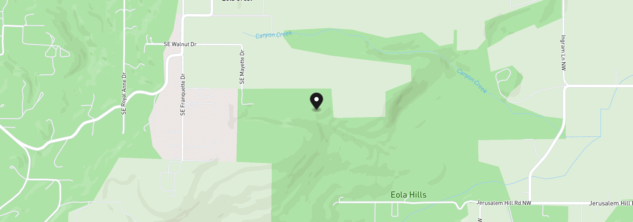 Map showing the location of 13 Franquette, Amity, OR 97101