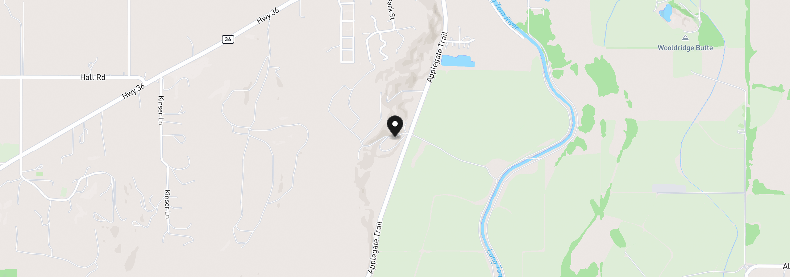 Map showing the location of 92884 Applegate, Junction City, OR 97448