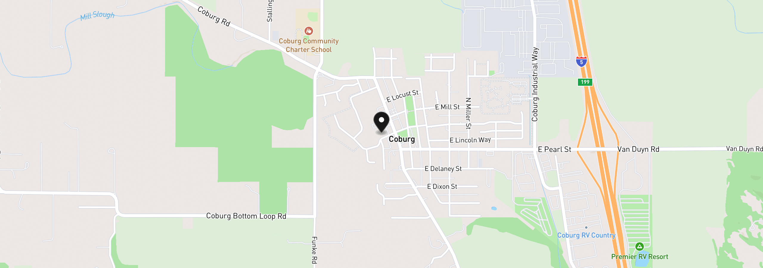Map showing the location of 32633 W McKenzie St, Eugene, OR 97408