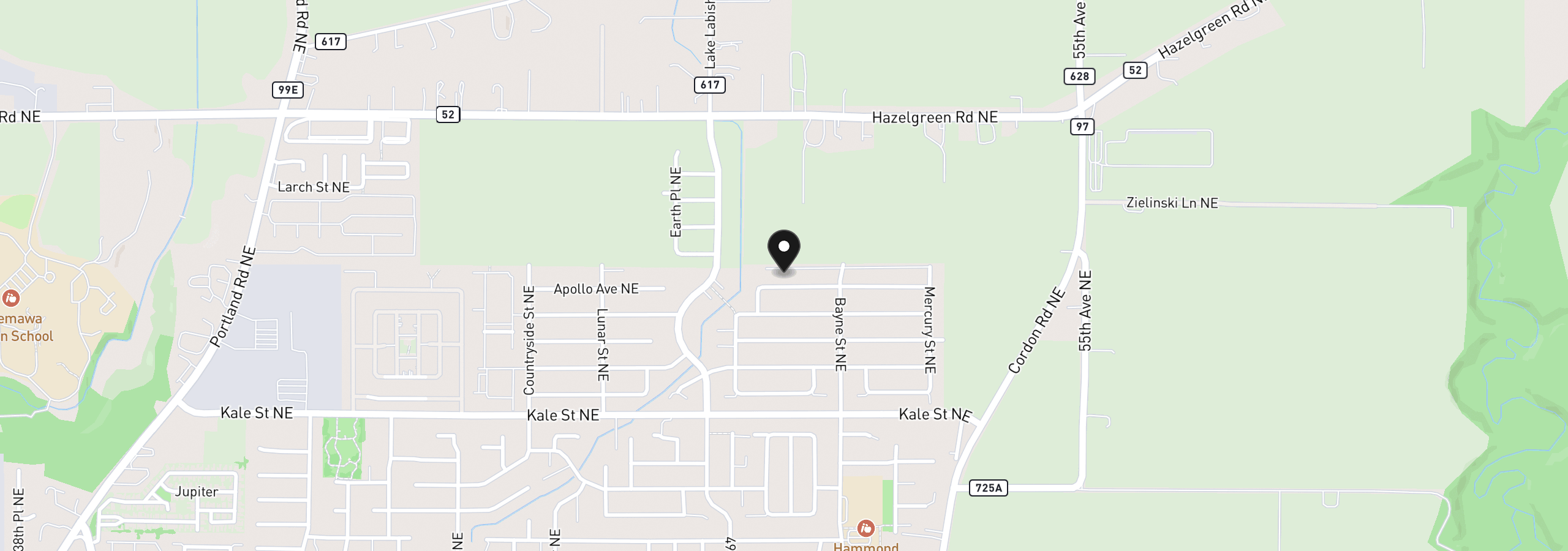 Map showing the location of 4945 Constellation Ave, Salem, OR 97305