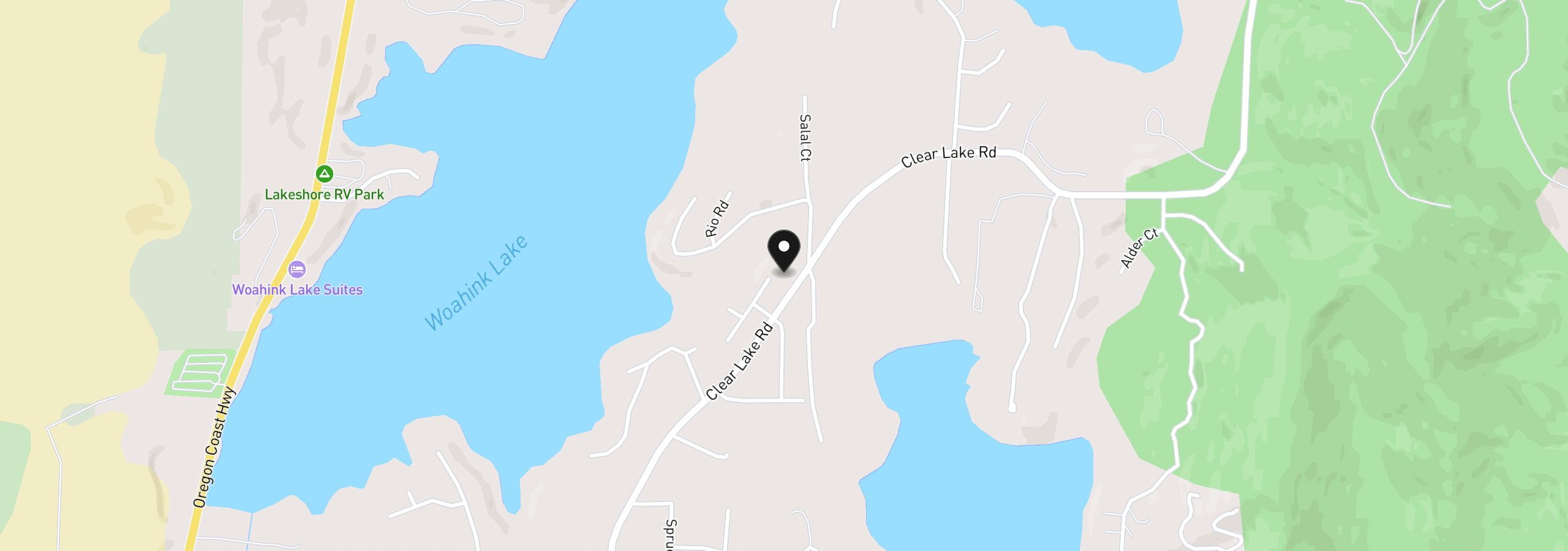 Map showing the location of Sauter Dr 7, Florence, OR 97439