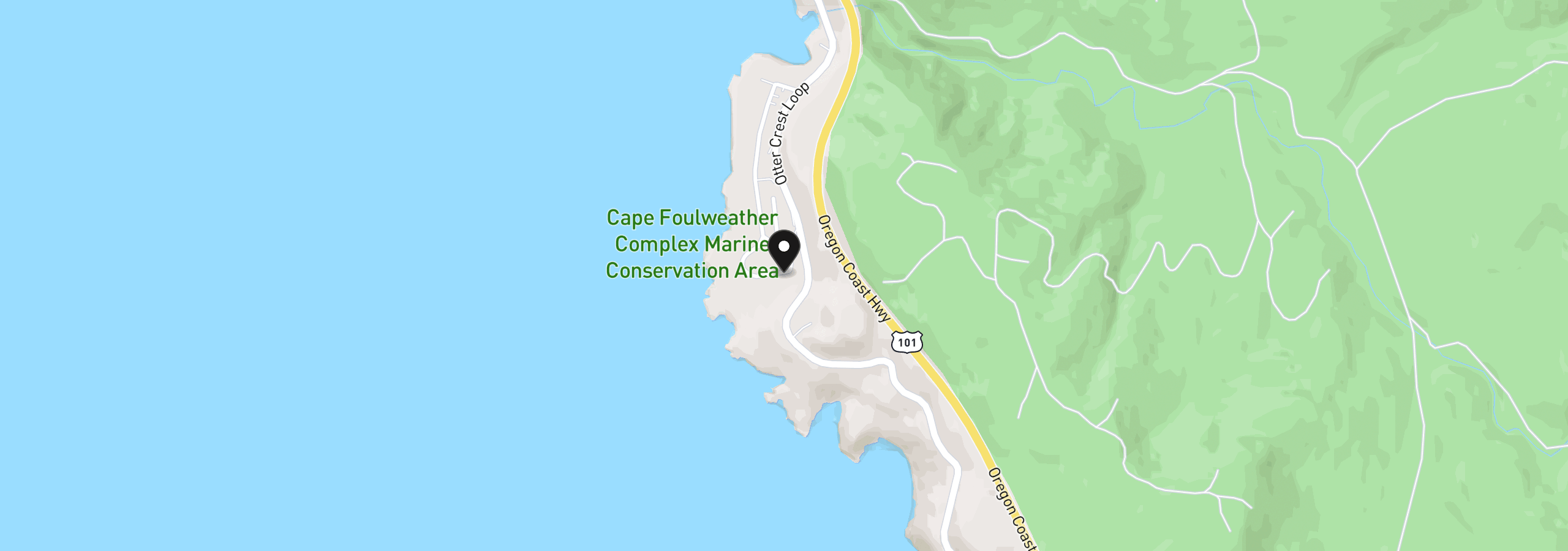 Map showing the location of 3763 Rocky Creek Ave, Depoe Bay, OR 97341
