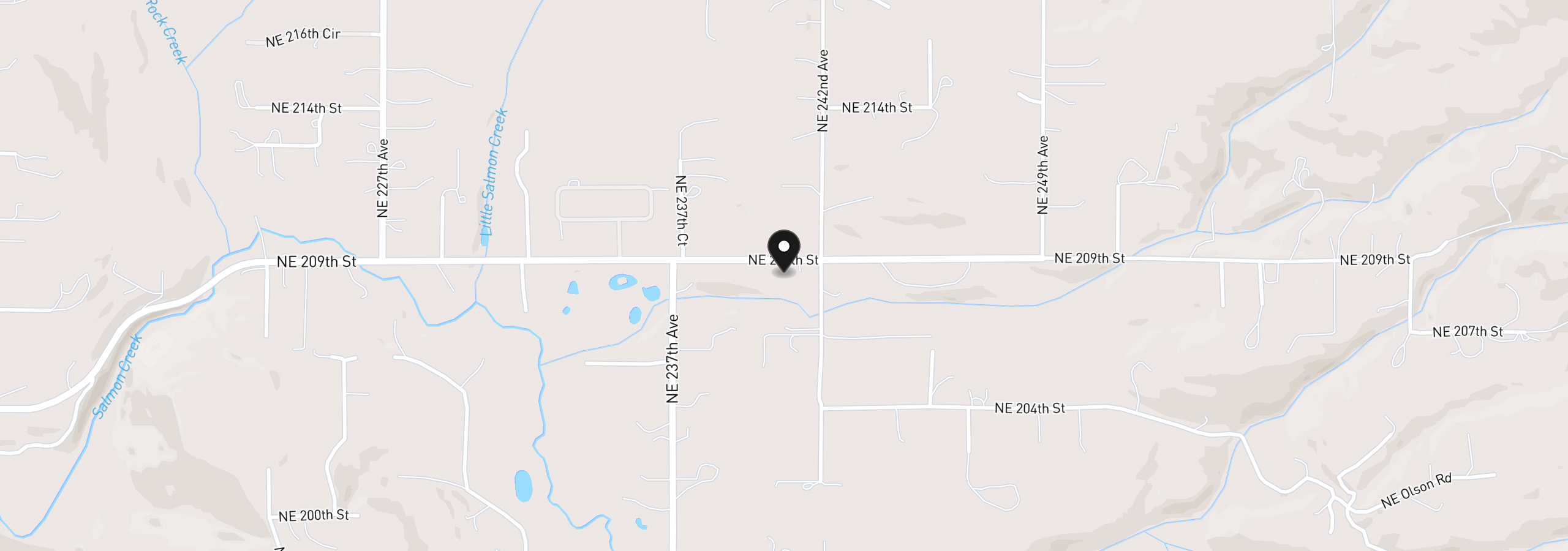 Map showing the location of 24011 NE 209th St, Battle Ground, Wa 98604