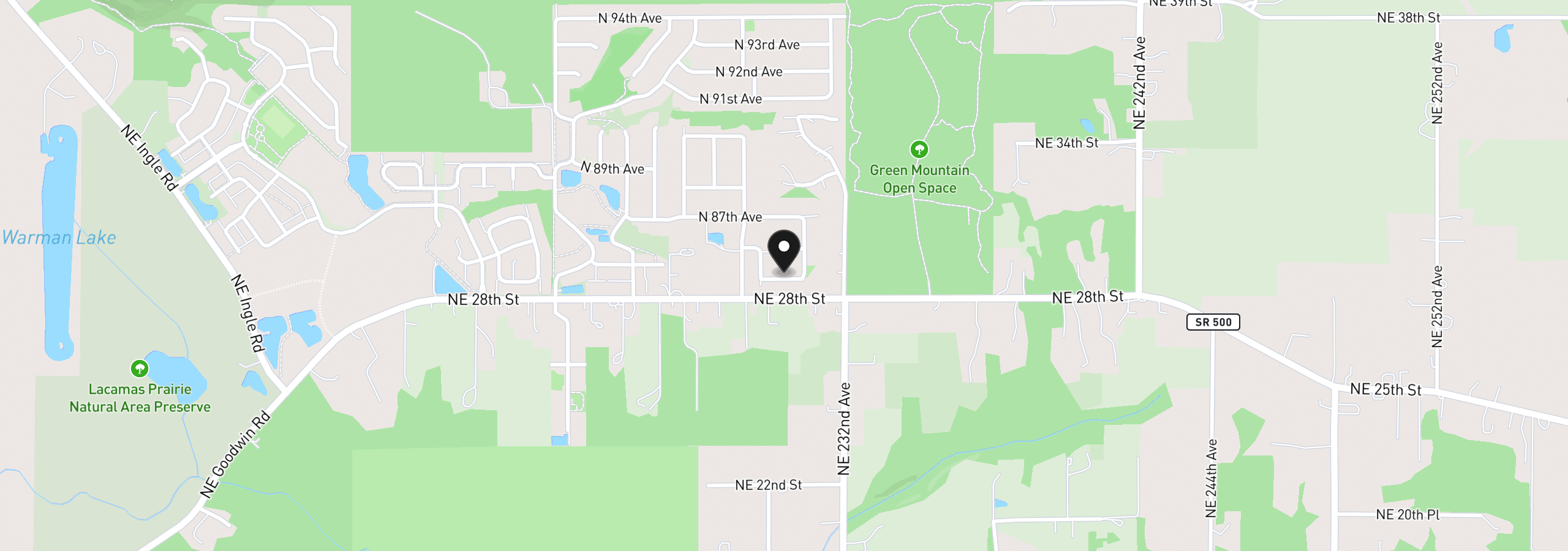 Map showing the location of 5309 N 85th Ave, Camas, Wa 98607