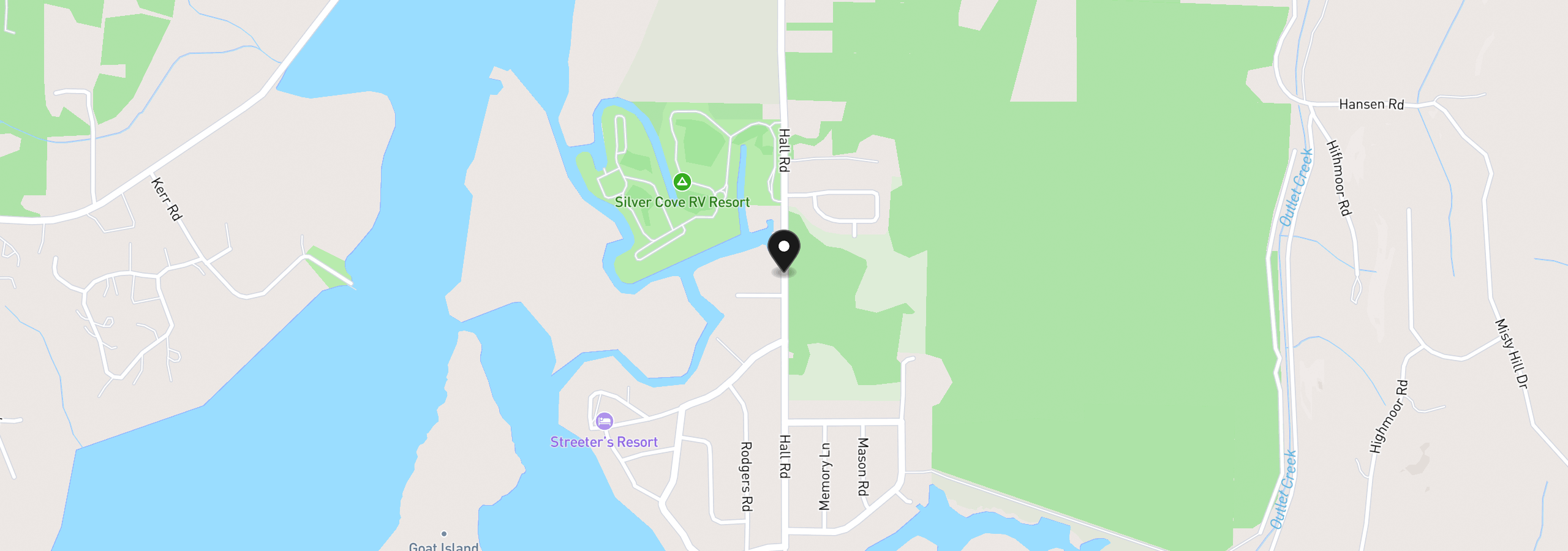 Map showing the location of 400 Hall Rd, Silver Lake, Wa 98645