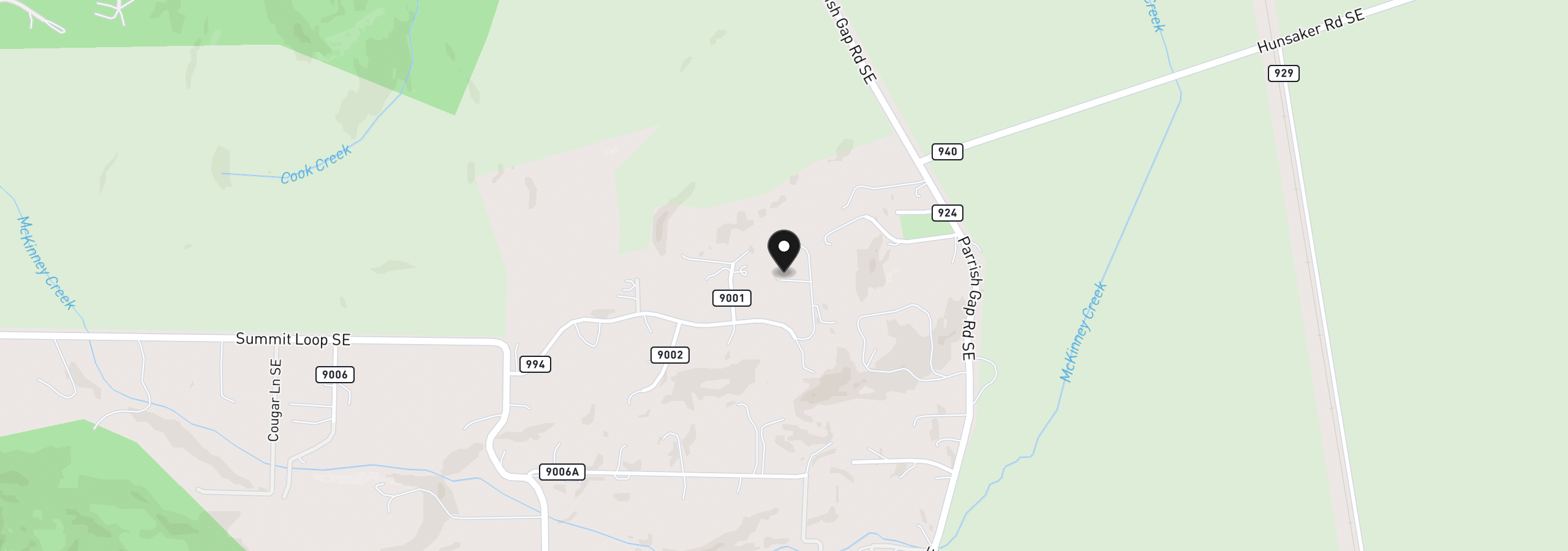 Map showing the location of 4981 SE Shadow Hills Dr, Turner, OR 97392