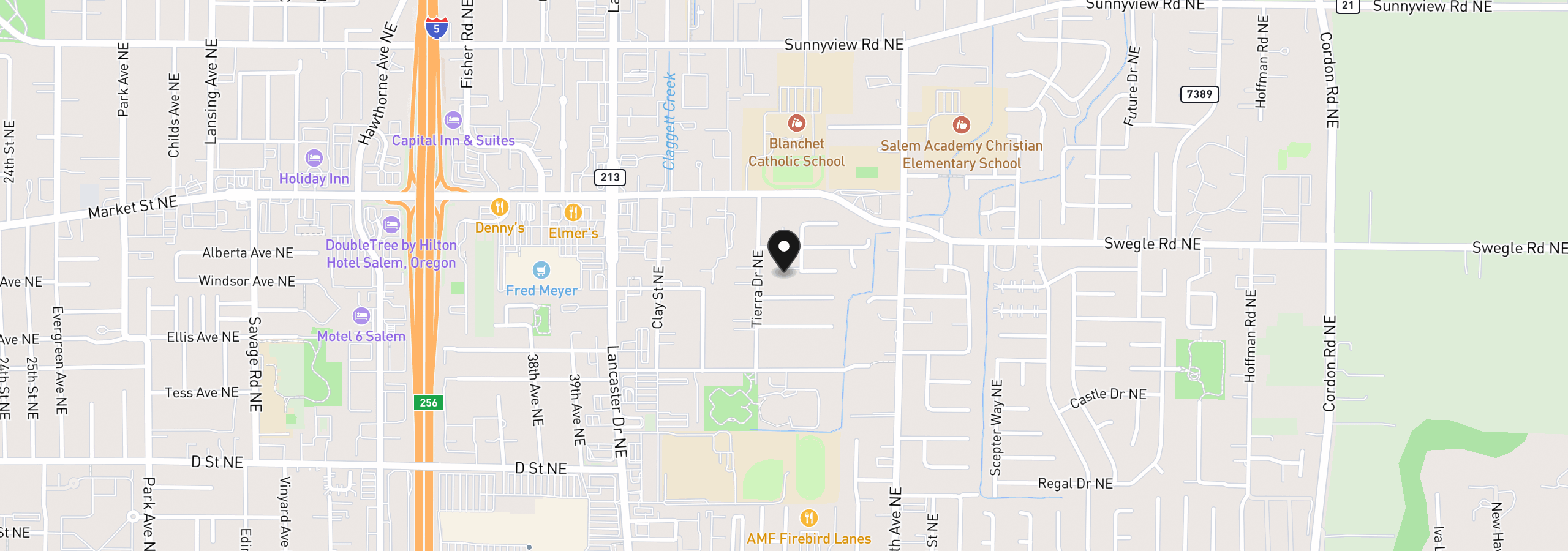 Map showing the location of 1575 Canary Ct, Salem, OR 97301