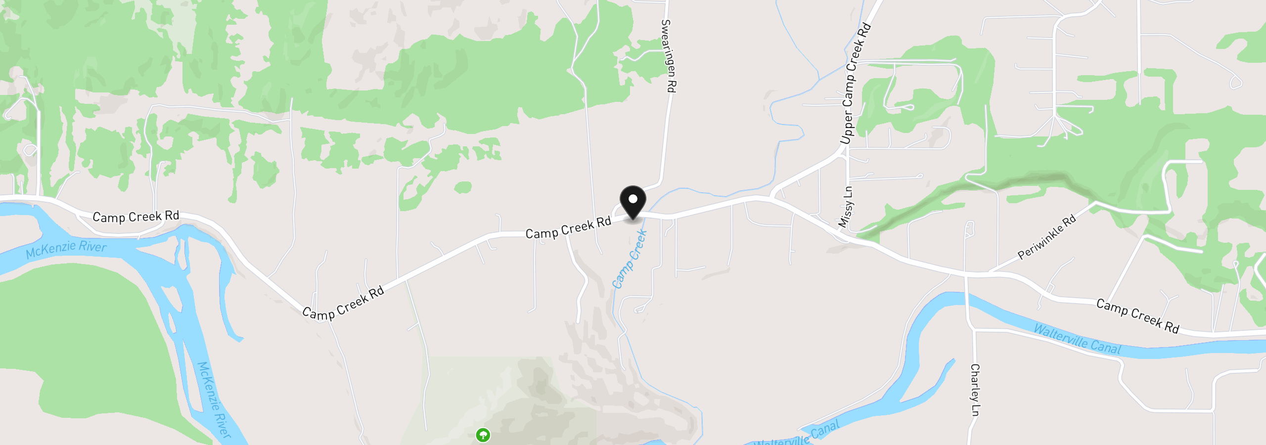 Map showing the location of 37340 Camp Creek Rd, Springfield, OR 97478