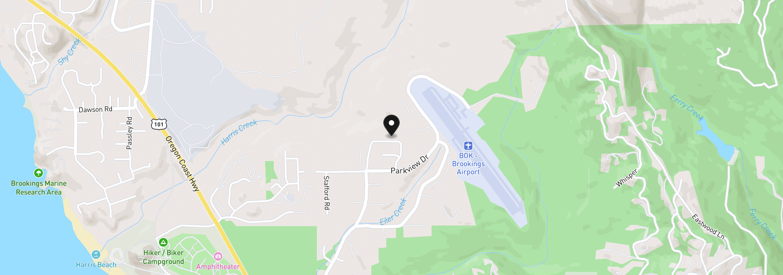 Map showing the location of 7186 Vista Ridge Dr, Brookings, OR 97415