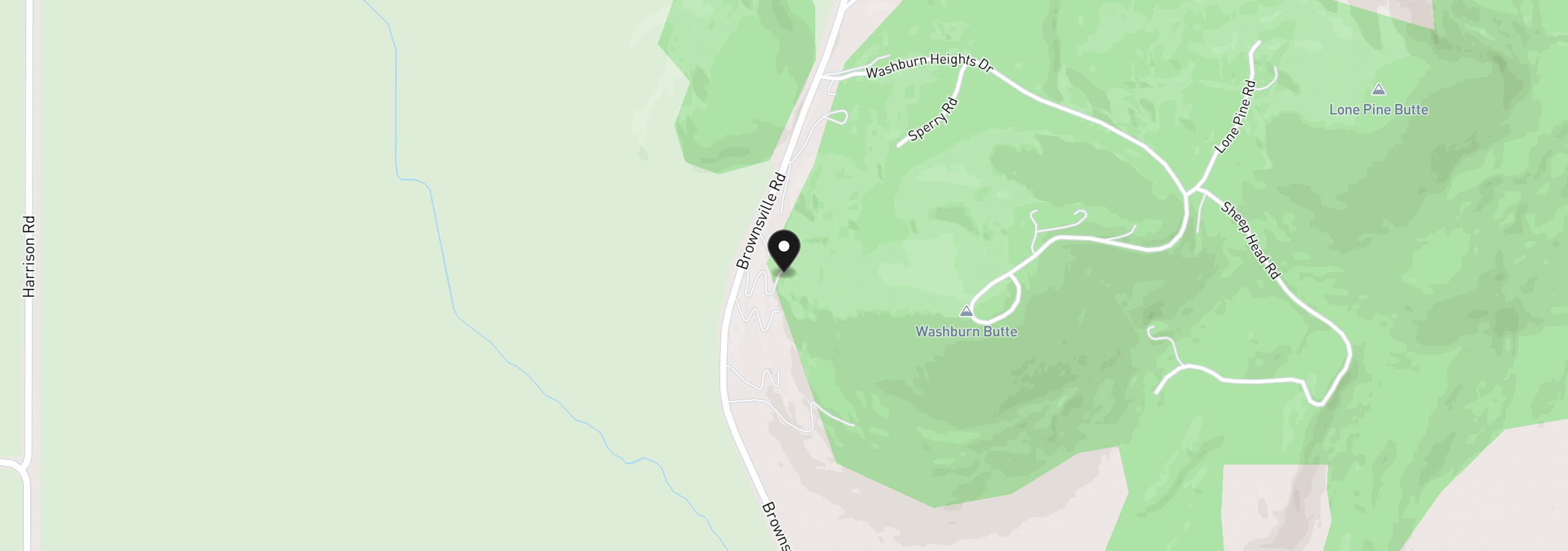 Map showing the location of 29109 Brownsville Rd, Brownsville, OR 97327