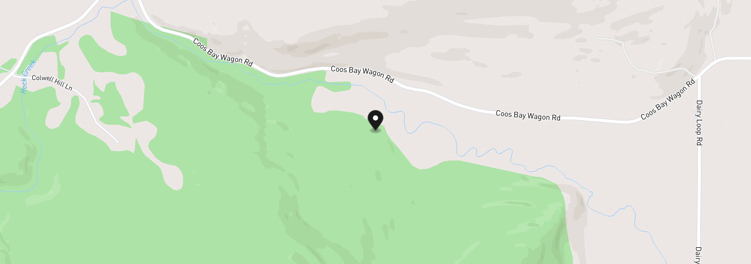 Map showing the location of 2894 Coos Bay Wagon Rd, Roseburg, OR 97471
