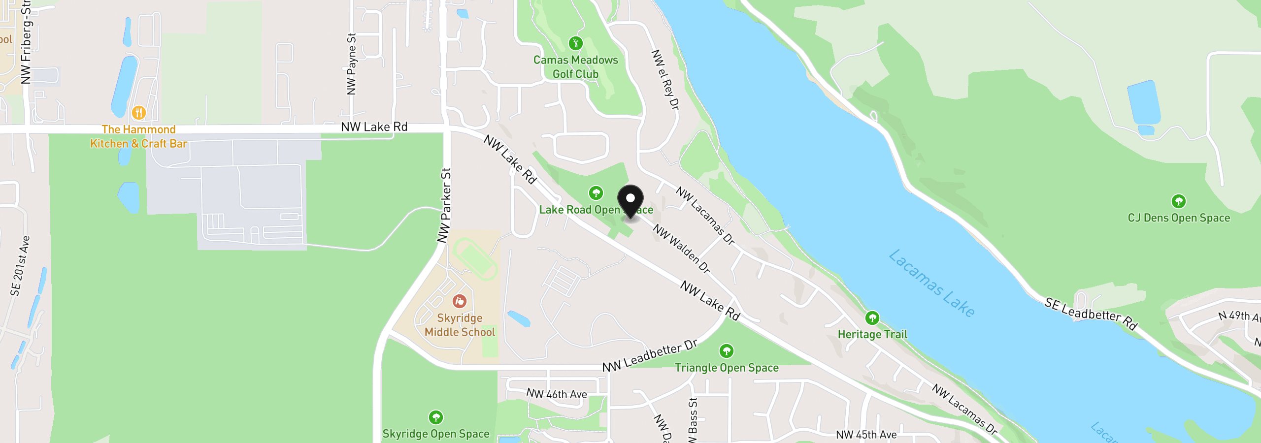 Map showing the location of 2840 NW Walden Dr, Camas, Wa 98607