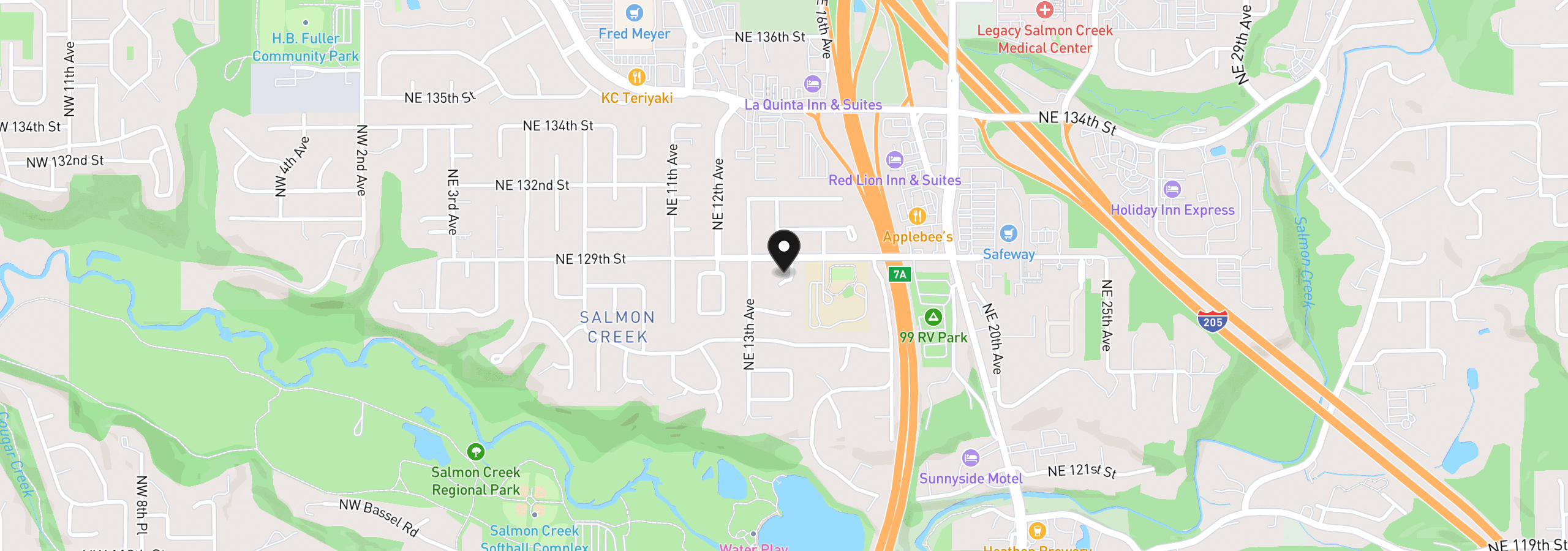 Map showing the location of 12804 NE 15th Ave, Vancouver, Wa 98685