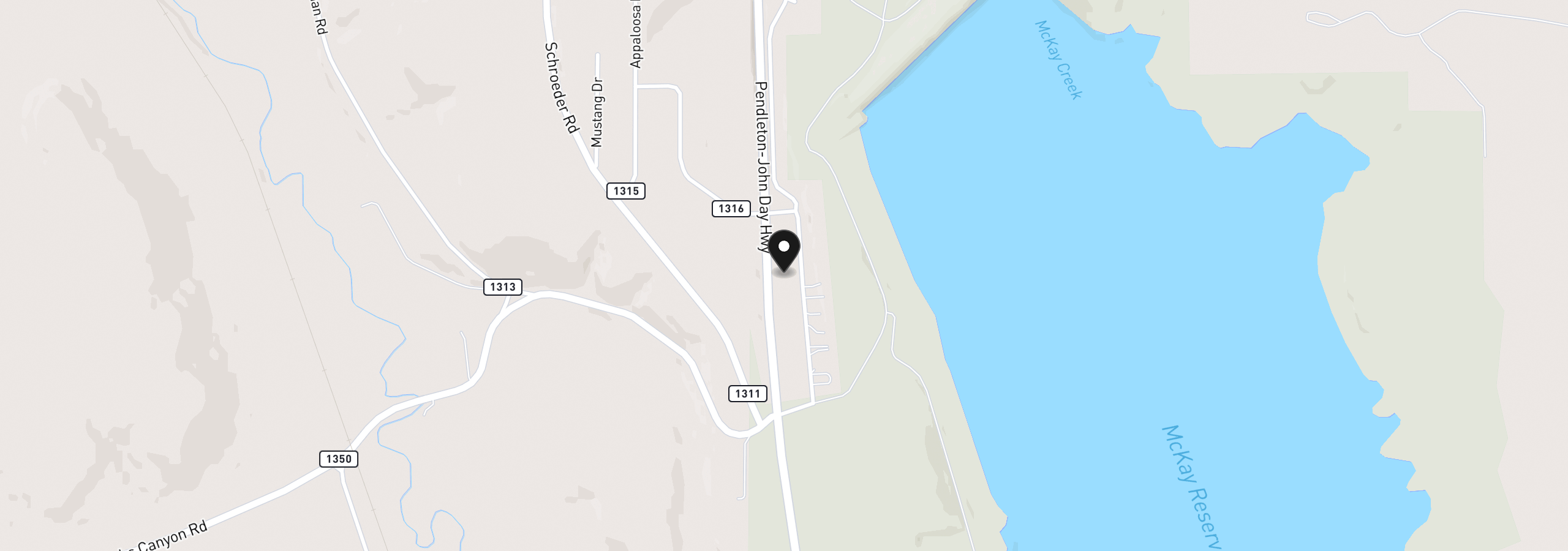 Map showing the location of 70822 SW Douglas Dr, Pendleton, OR 97801