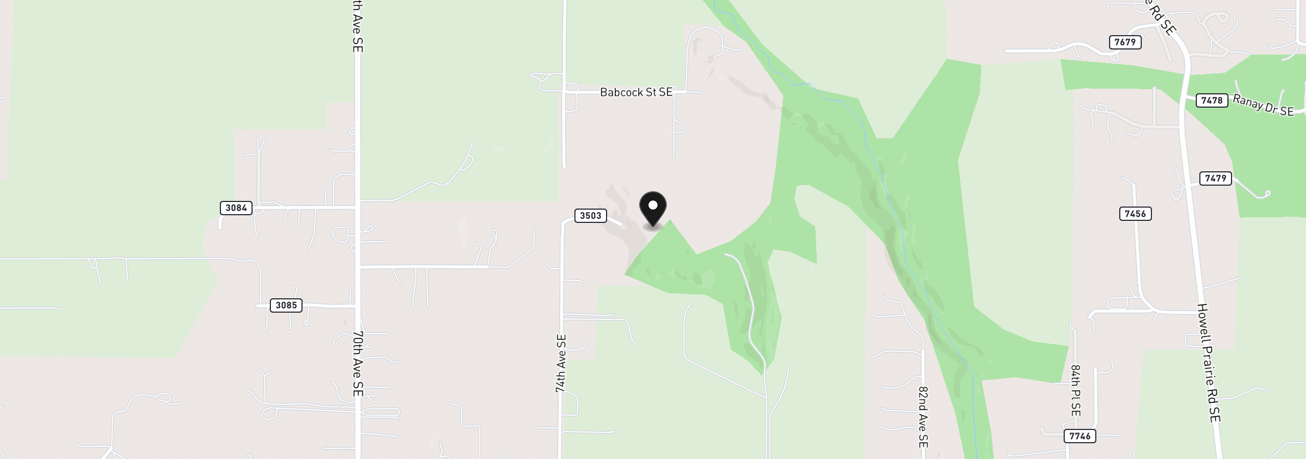 Map showing the location of 7487 Acorn Hill Ct, Salem, OR 97317