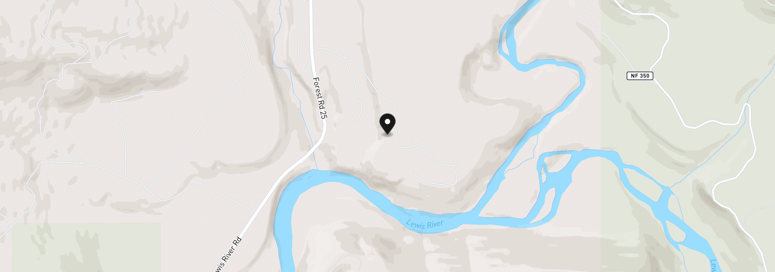 Map showing the location of Loowit Ln, Cougar, Wa 98616