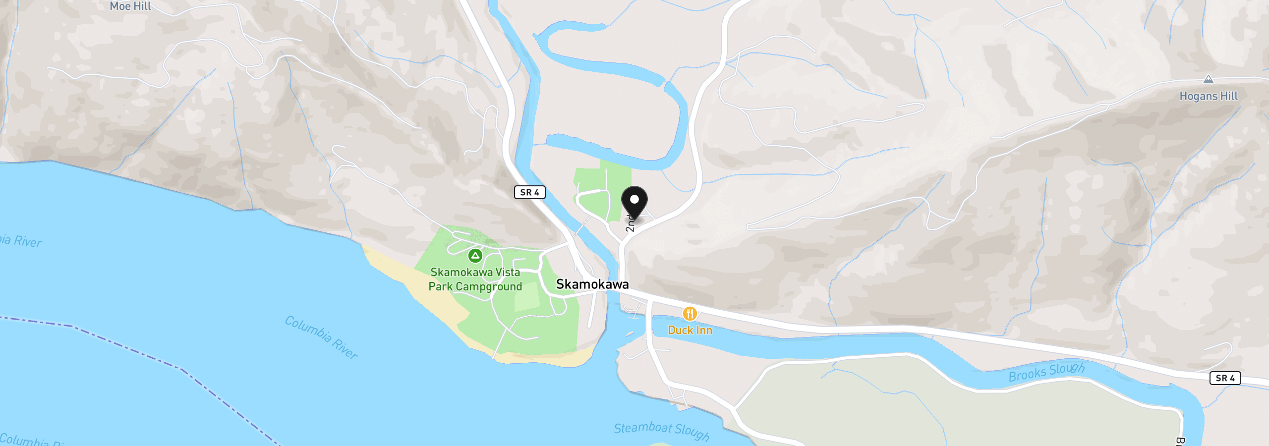 Map showing the location of Fairgrounds Rd, Skamokawa, Wa 98647