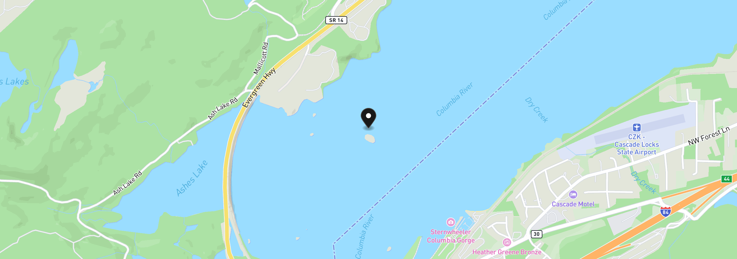 Map showing the location of 000 Columbia River, Stevenson, Wa 98648