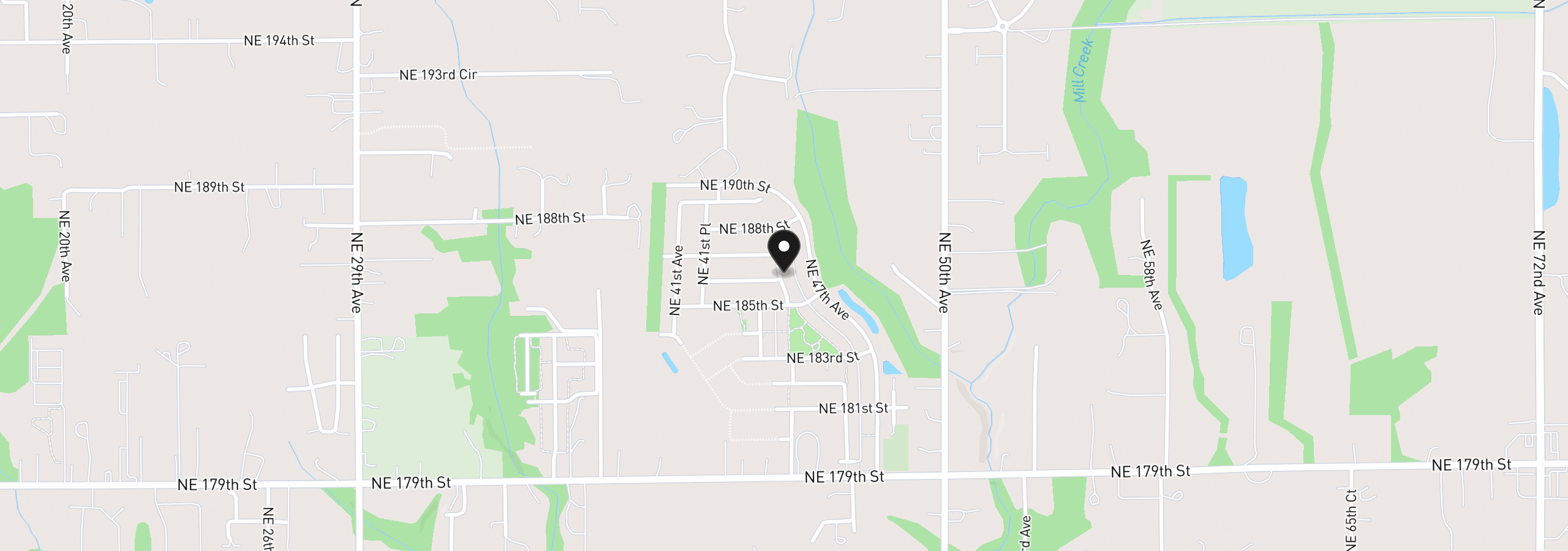 Map showing the location of 18607 NE 44th Ave Lot 374, Vancouver, Wa 98686