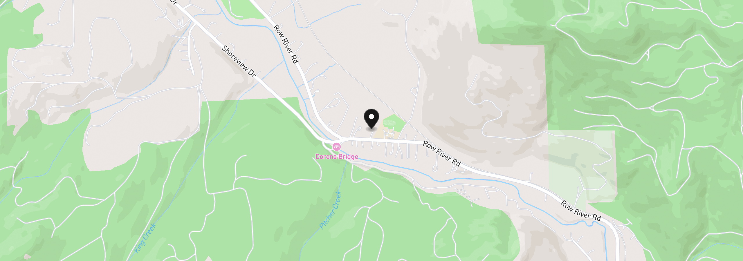 Map showing the location of 37109 Row River Rd, Dorena, OR 97434