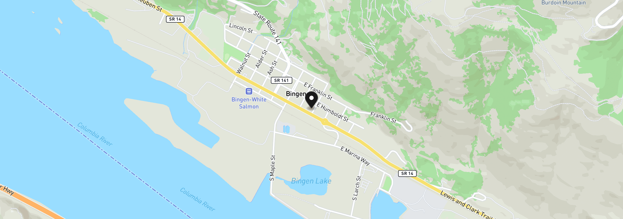Map showing the location of 320 E Steuben St, Bingen, Wa 98605