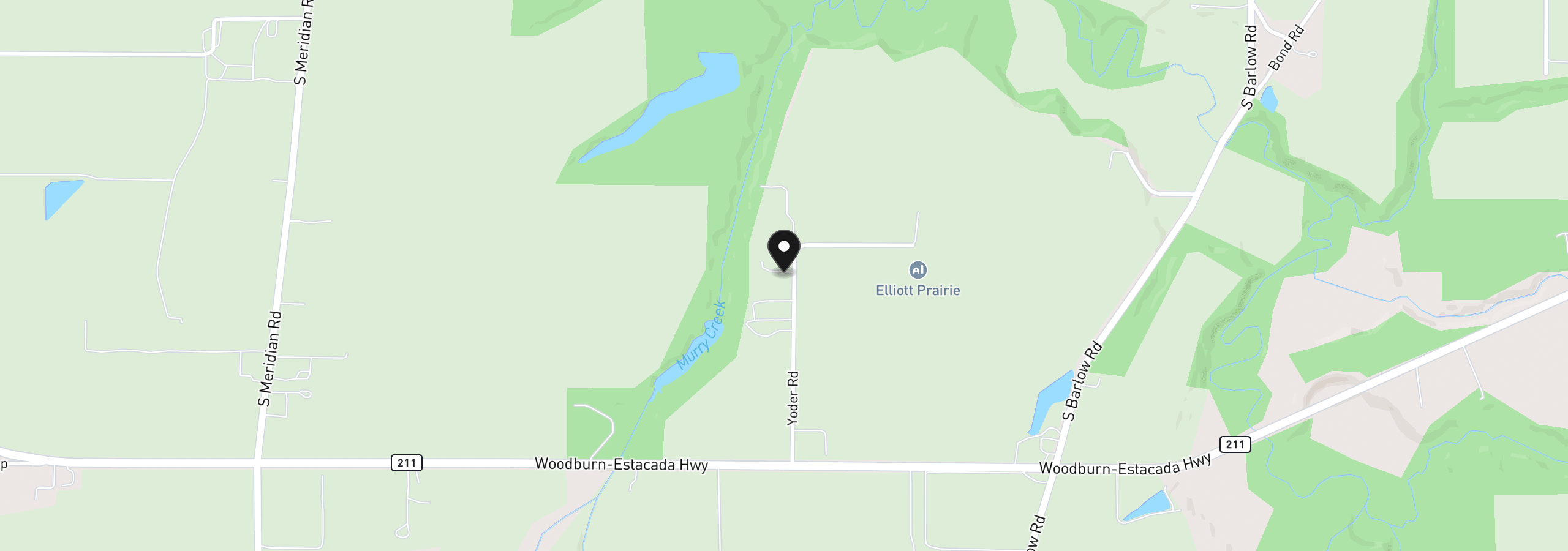 Map showing the location of 31601 S Yoder Rd, Hubbard, OR 97032