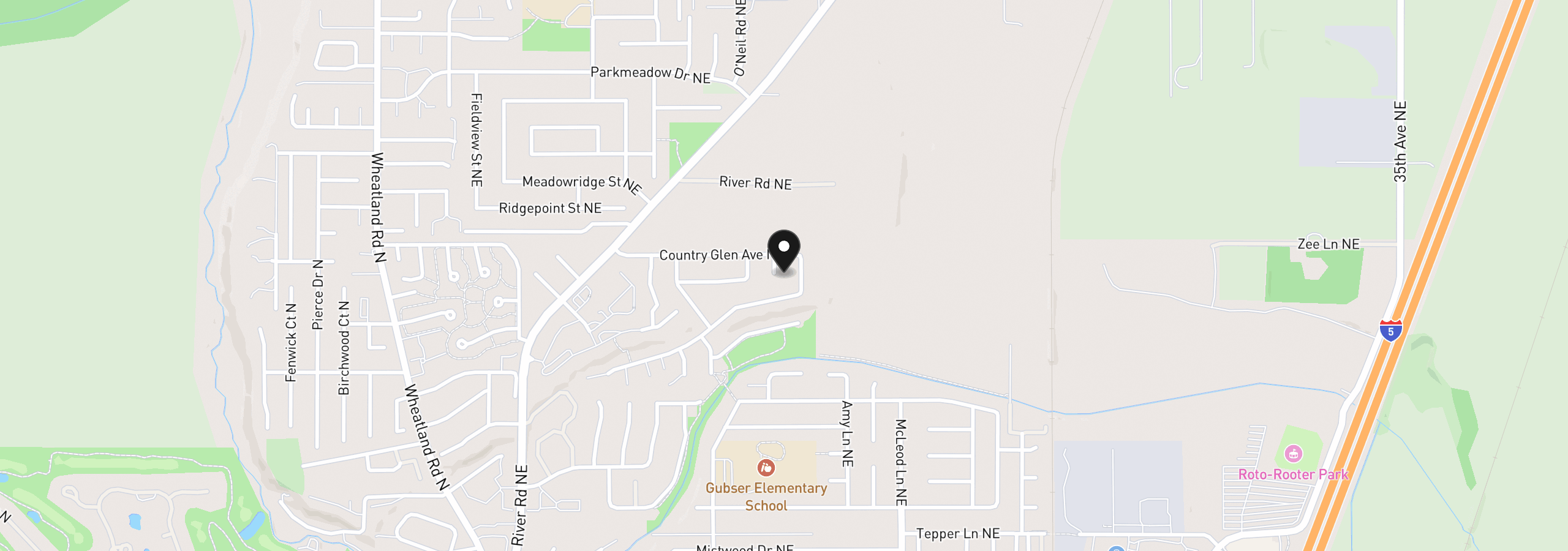 Map showing the location of 6972 Arrow Point Ct, Keizer, OR 97303