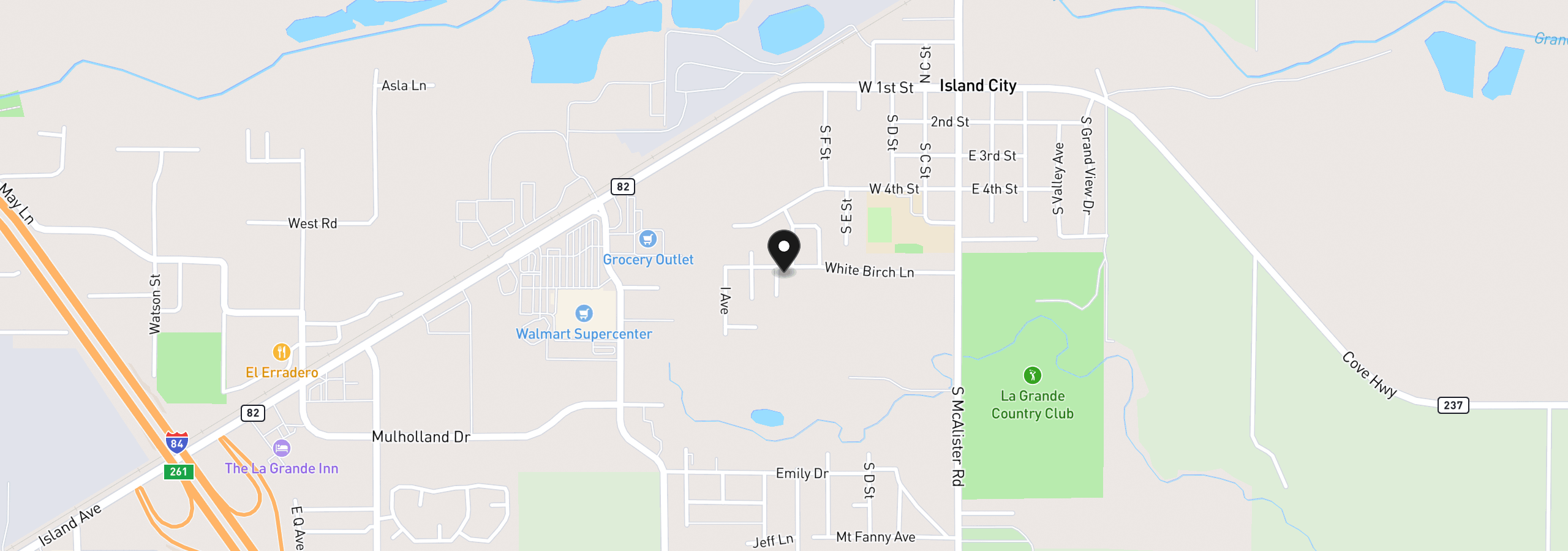 Map showing the location of 10501 G Ct, Island City, OR 97850