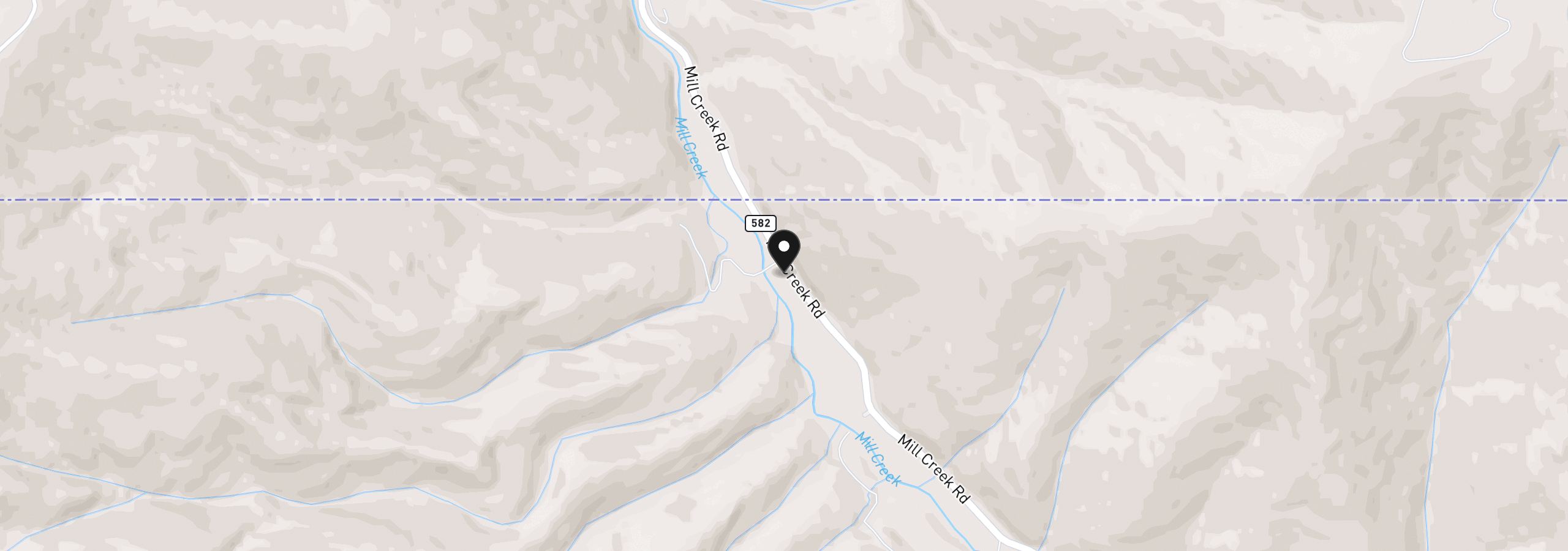Map showing the location of 60834 Mill Creek Rd, Walla Walla, OR 99362