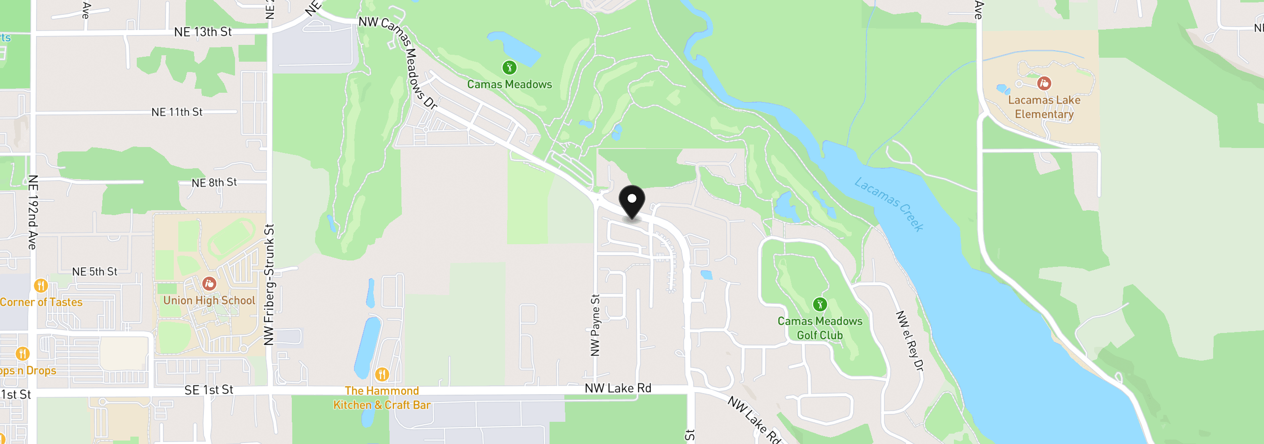 Map showing the location of 3901 NW 65th Ave 93, Camas, Wa 98607