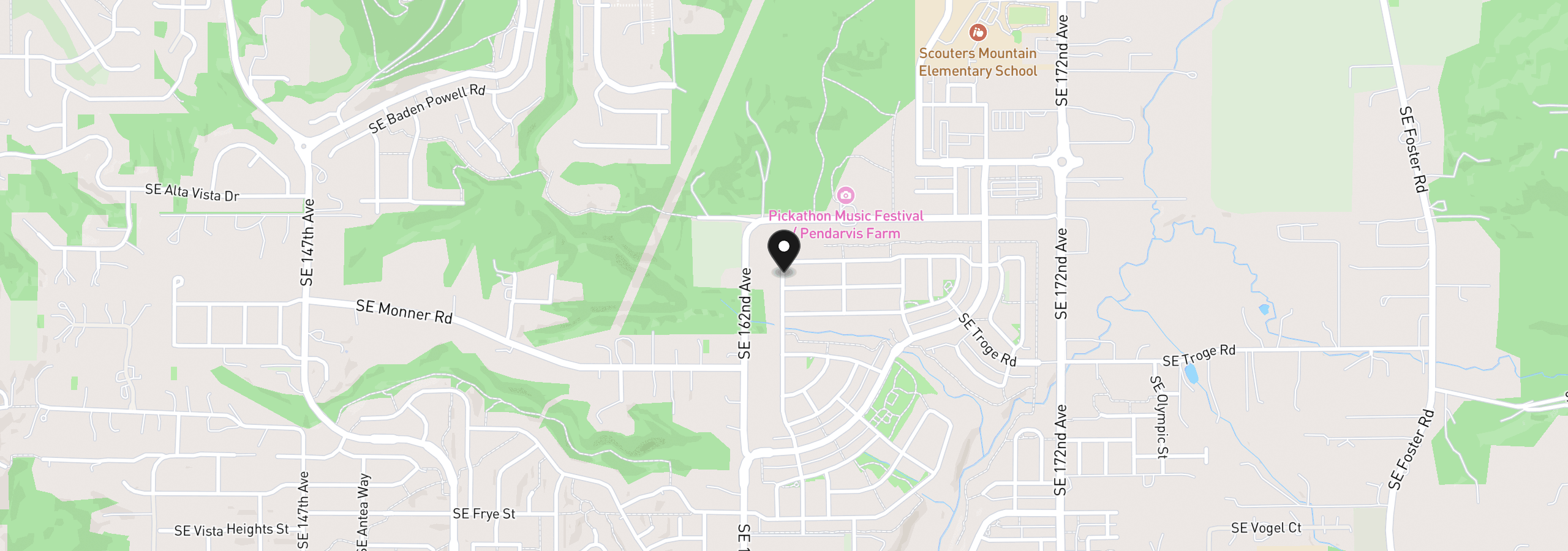 Map showing the location of 11613 SE Majestic Falls Ave Lt 768, Happy Valley, OR 97086