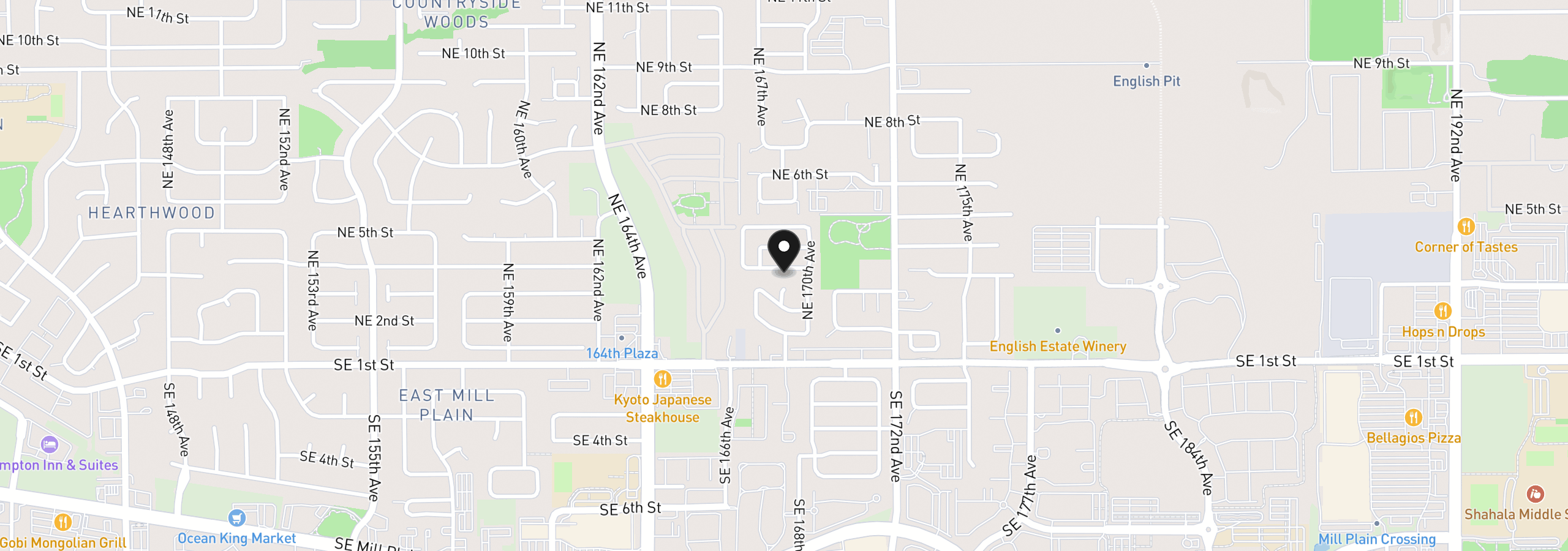 Map showing the location of 16812 SE 1st St 45, Vancouver, Wa 98684