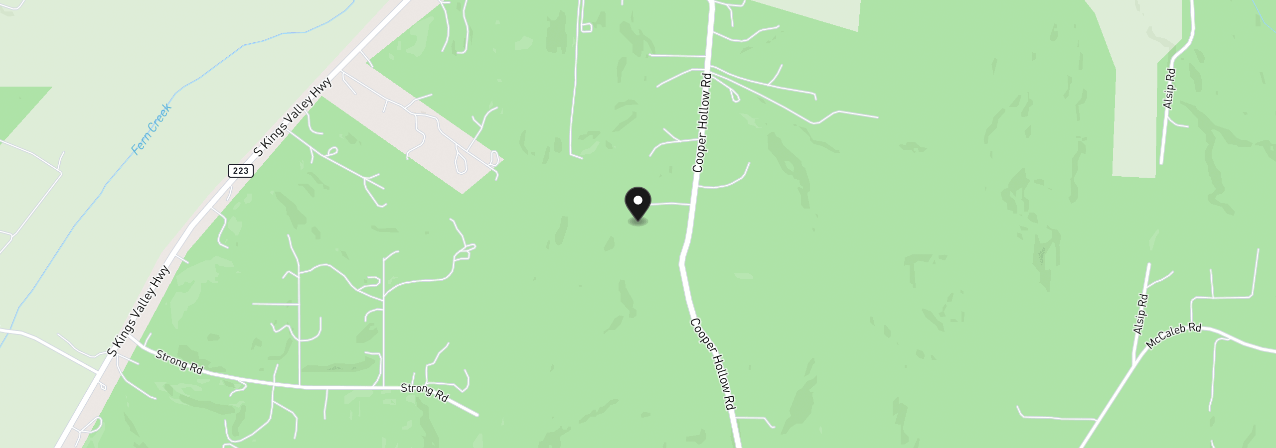 Map showing the location of 4825 Cooper Hollow Rd, Dallas, OR 97338