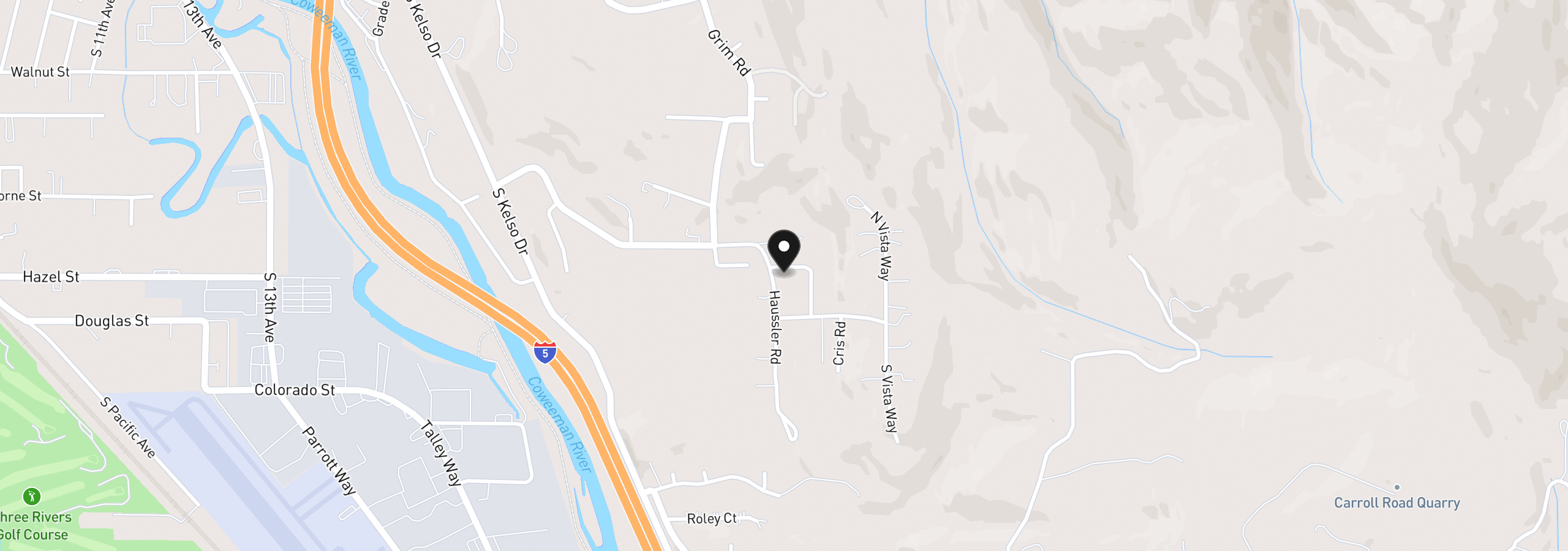 Map showing the location of 120 Apple Ln, Kelso, Wa 98626