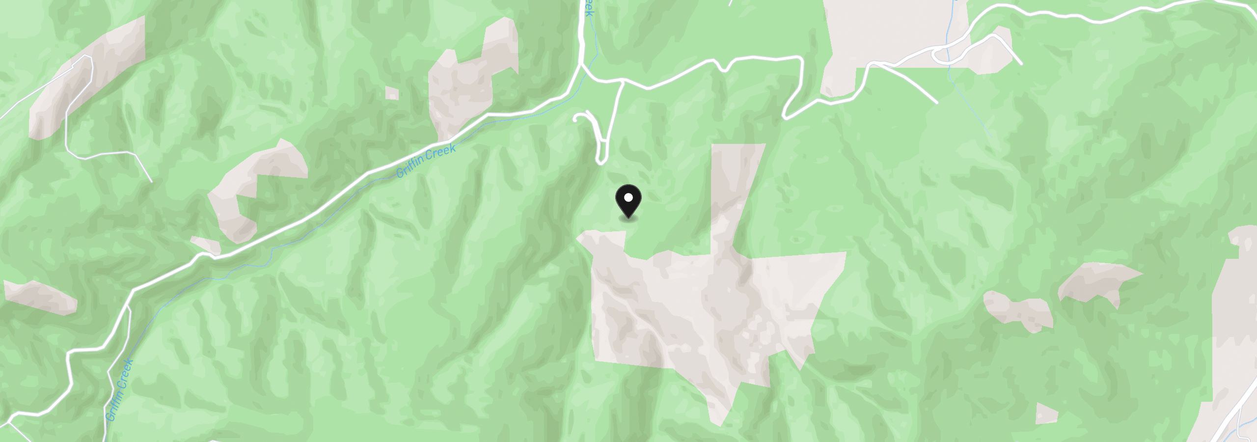 Map showing the location of Griffin Cr Rd, Medford, OR 97501
