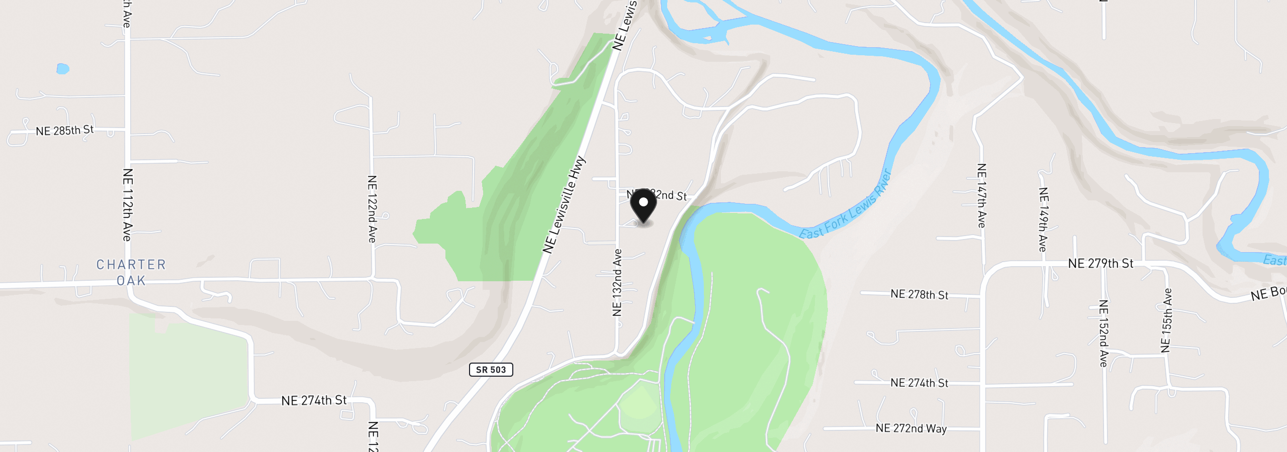 Map showing the location of 28017 NE 132nd Ave, Battle Ground, Wa 98604