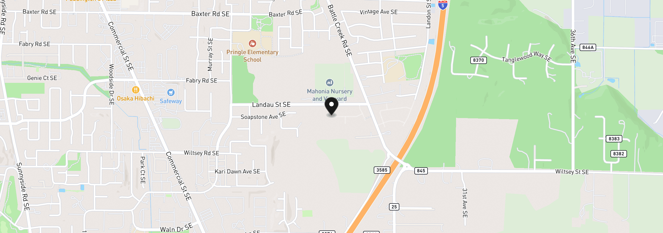 Map showing the location of 2657 Soapstone, Salem, OR 97306