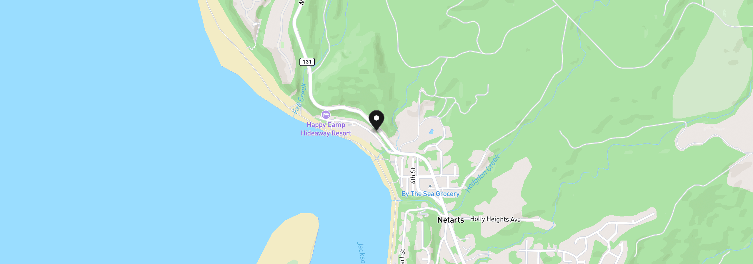 Map showing the location of Happy Camp Rd, Tillamook, OR 97141
