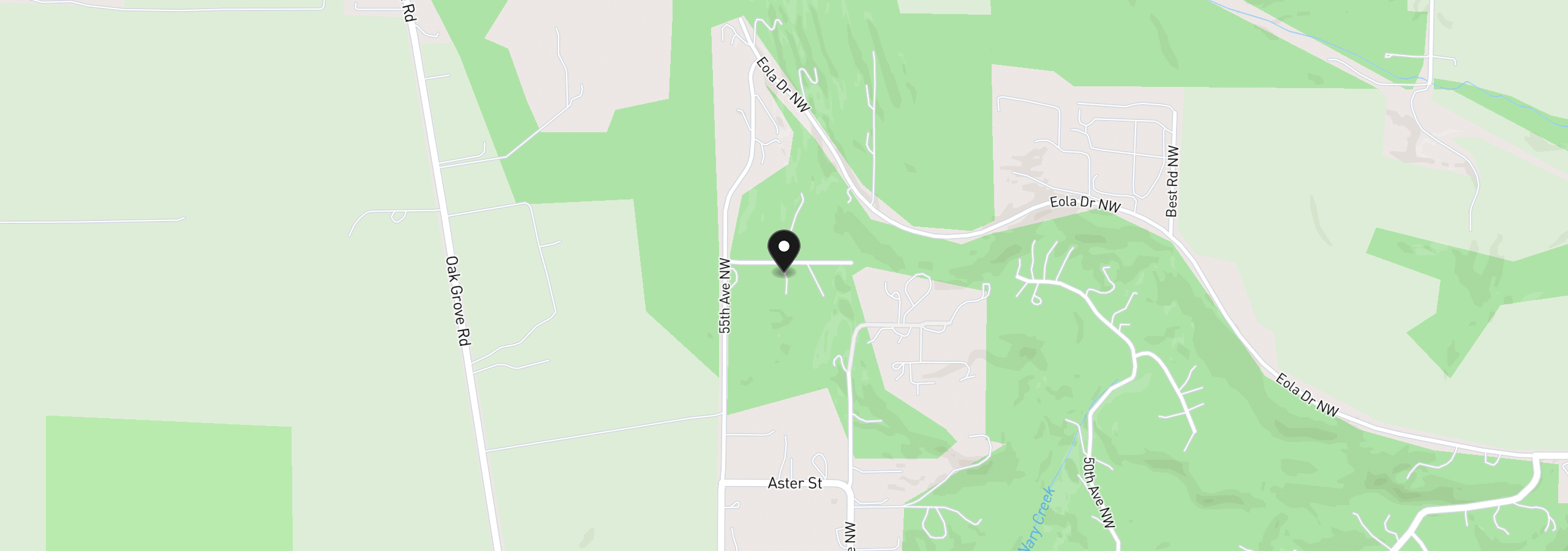 Map showing the location of 0 55th Ave, Salem, OR 97304