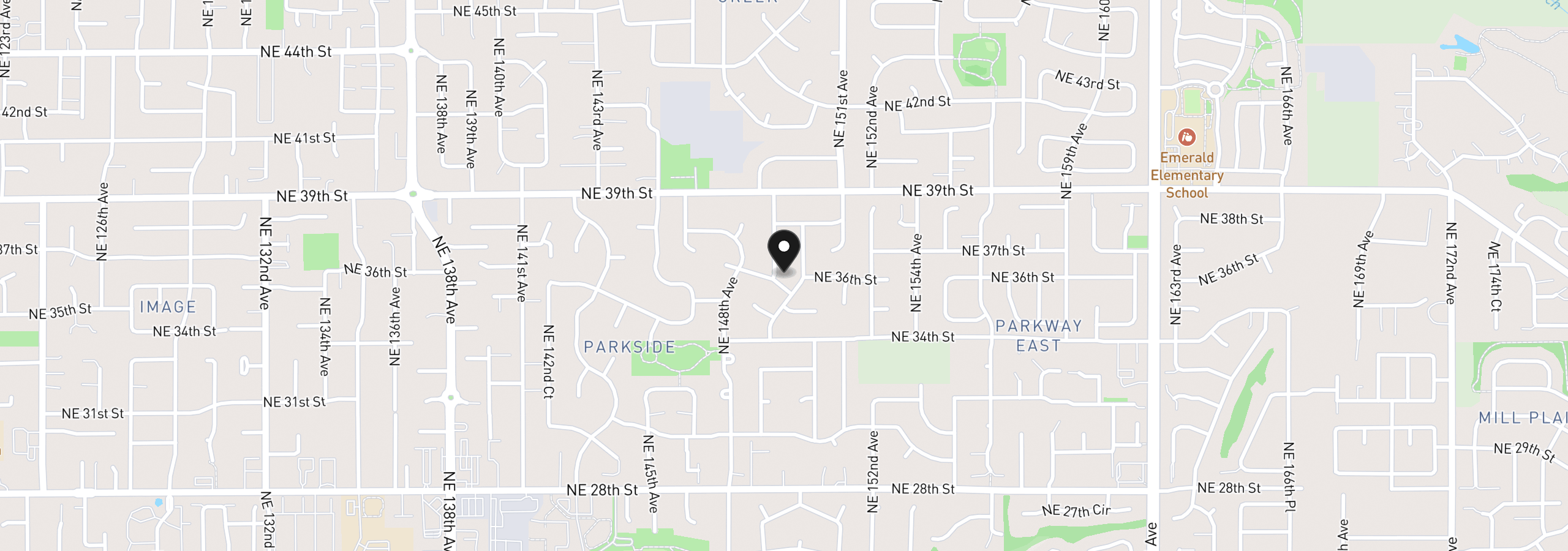 Map showing the location of 14904 NE Orion St, Vancouver, Wa 98682