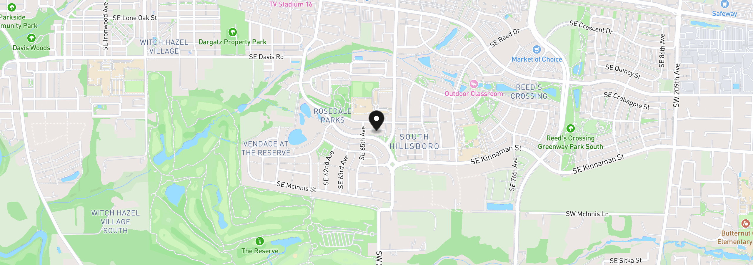 Map showing the location of 4248 SE Century Blvd, Hillsboro, OR 97123