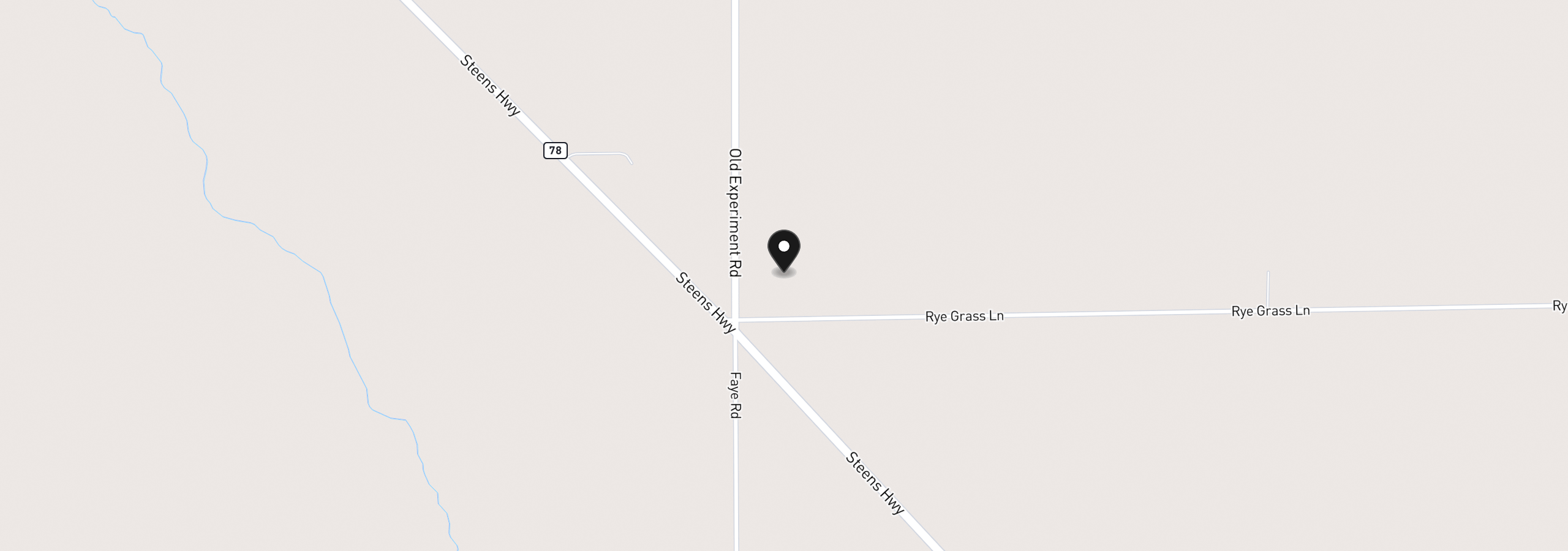 Map showing the location of Old Experiment Lane, Burns, OR 97720