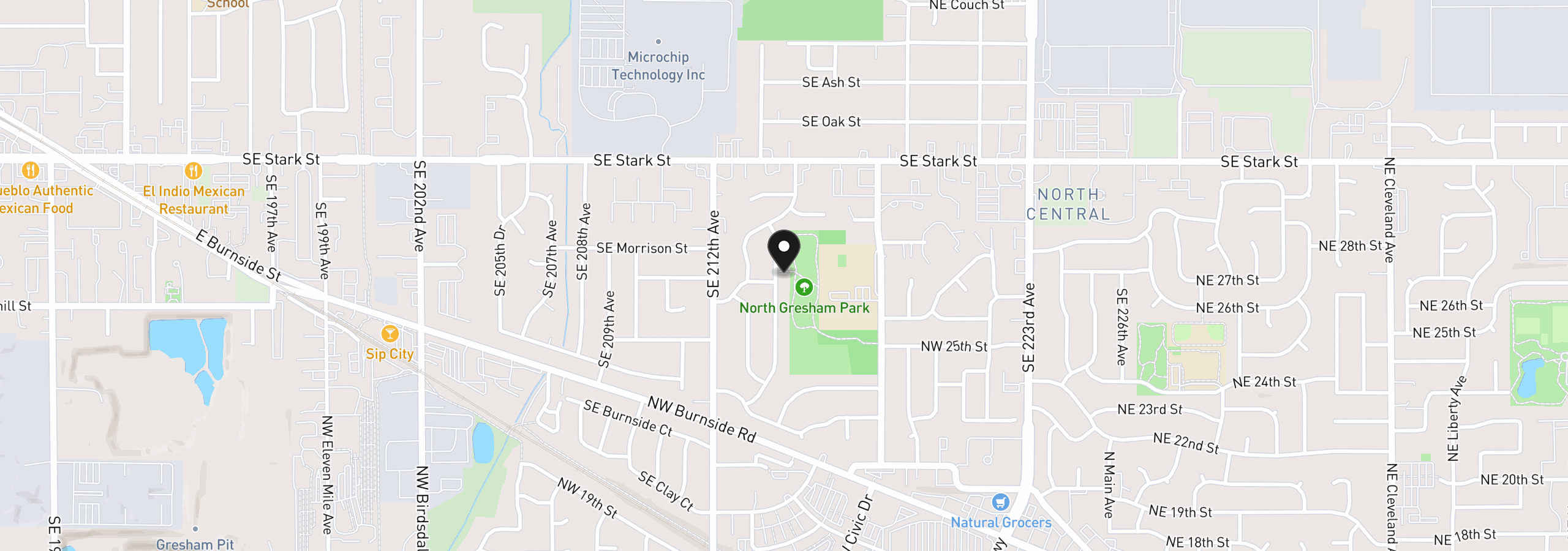 Map showing the location of 910 SE 214th Ave, Gresham, OR 97030
