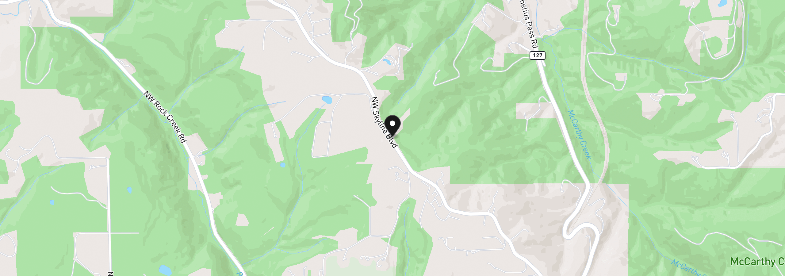 Map showing the location of 13130 NW Skyline Blvd, Portland, OR 97231