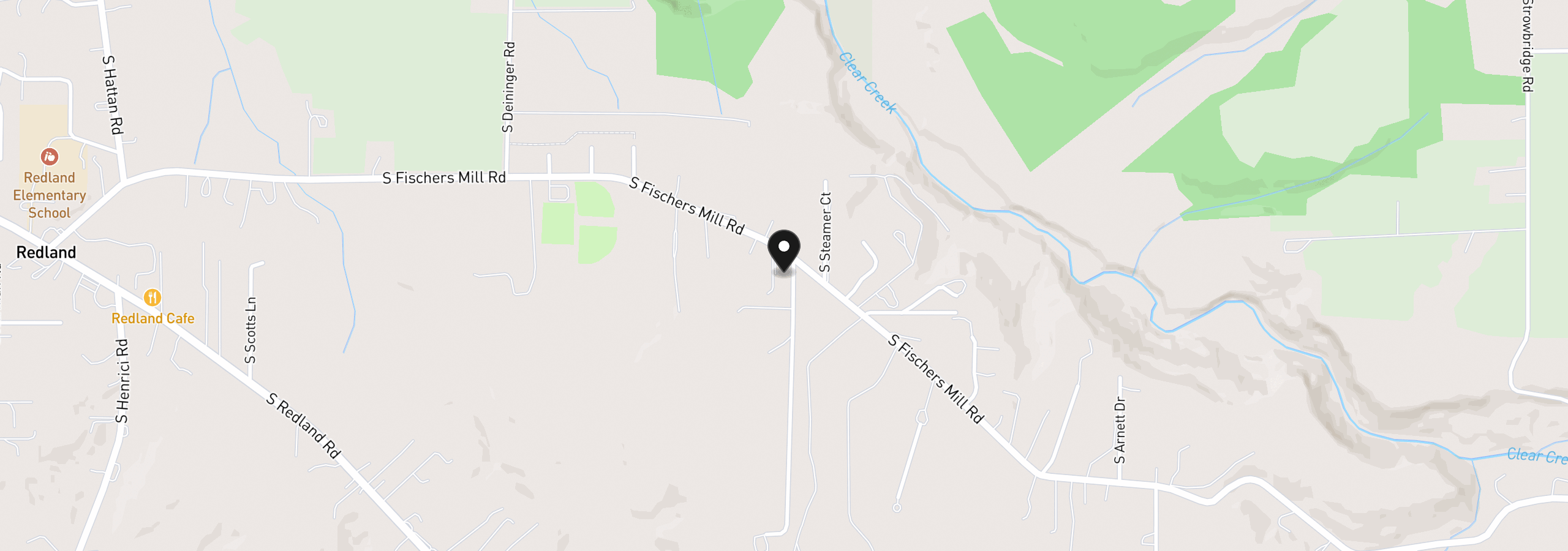 Map showing the location of 19410 S Fischers Mill Rd, Oregon City, OR 97045