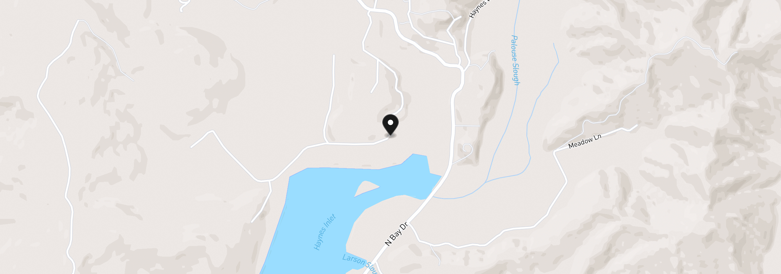 Map showing the location of 93808 Hollow Stump Ln, North Bend, OR 97459