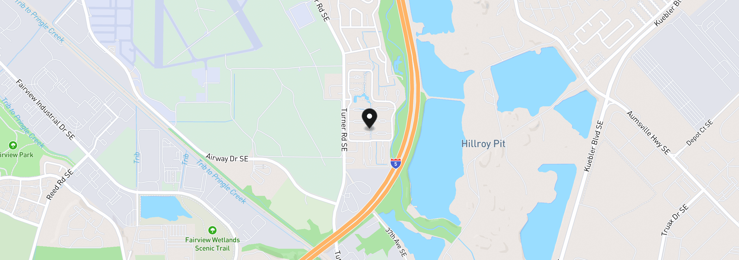Map showing the location of 3516 Turner Rd, Salem, OR 97302