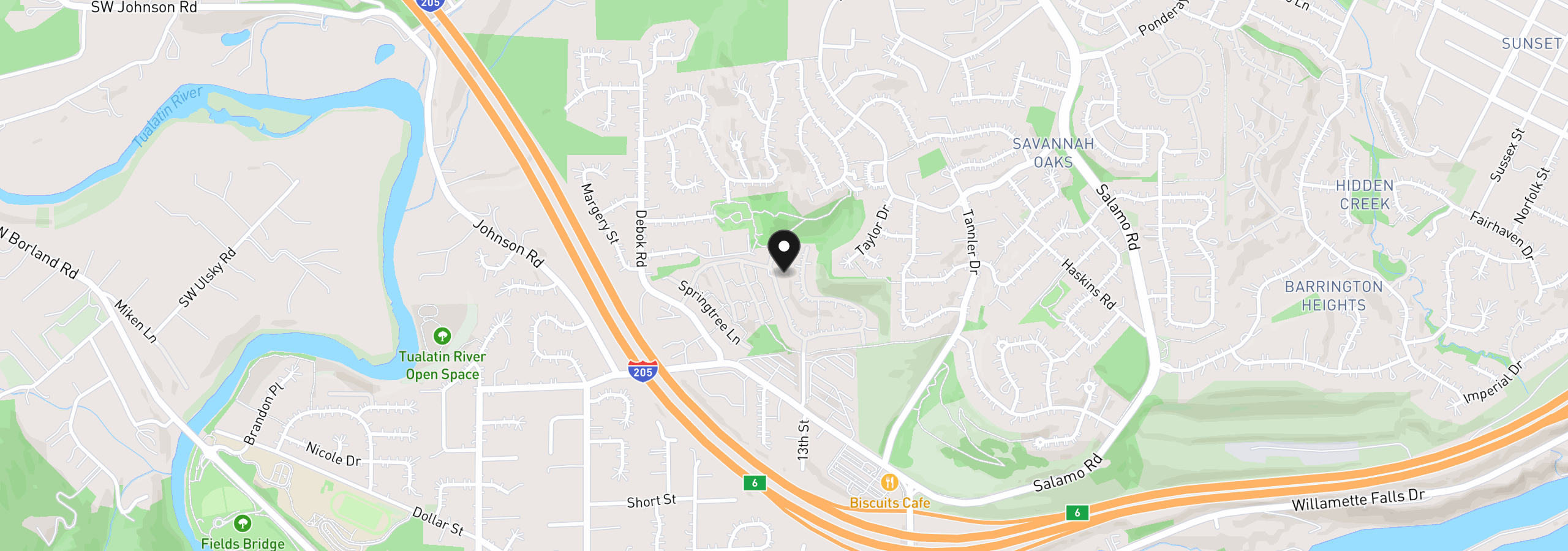 Map showing the location of 3480 Summerlinn Dr, West Linn, OR 97068